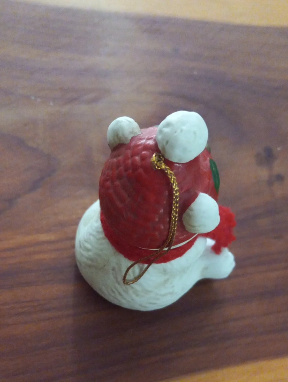 1985 Jasco L'il Chimers Polar Bear Ceramic Christmas Bell Ornament